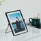 Modern Metal Floating Tabletop Photo Picture Frame with Glass Cover and Easel Stand